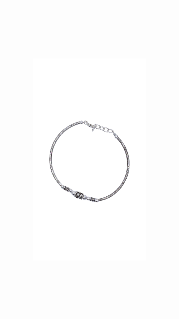 Tribal Oxidised Charm Bracelet