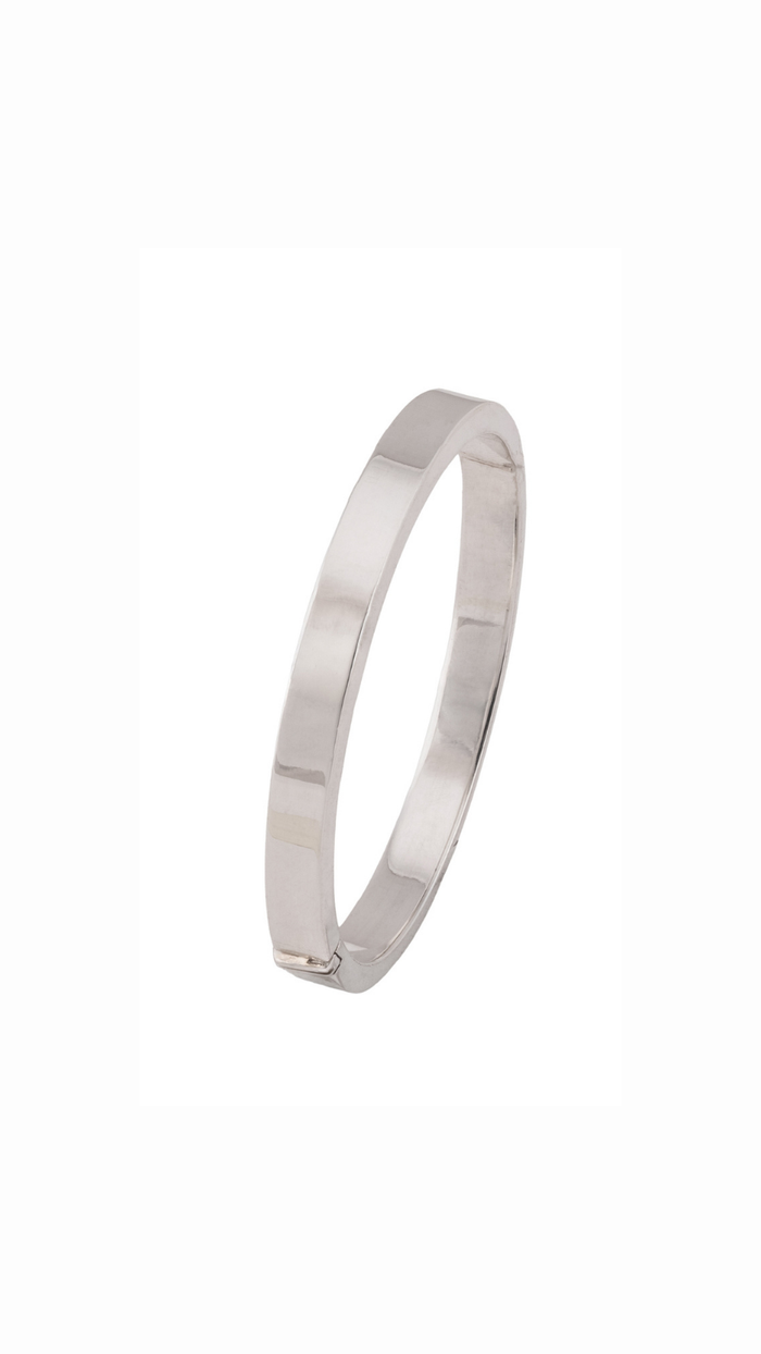 Minimalist Sleek Silver Bangle