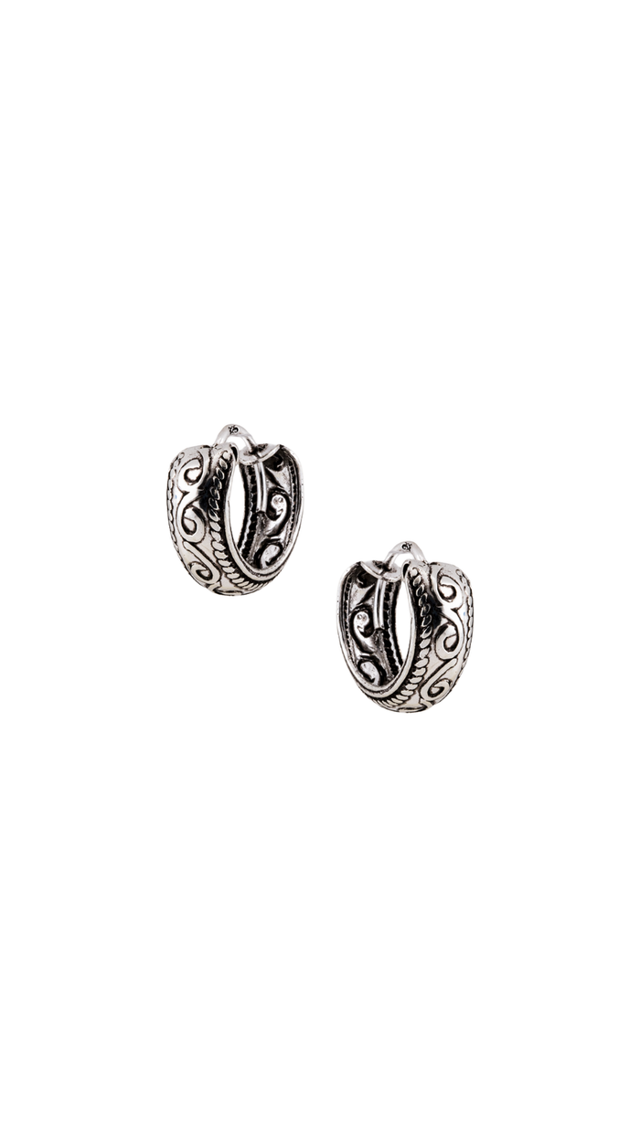 Antique Oxidized Hoops