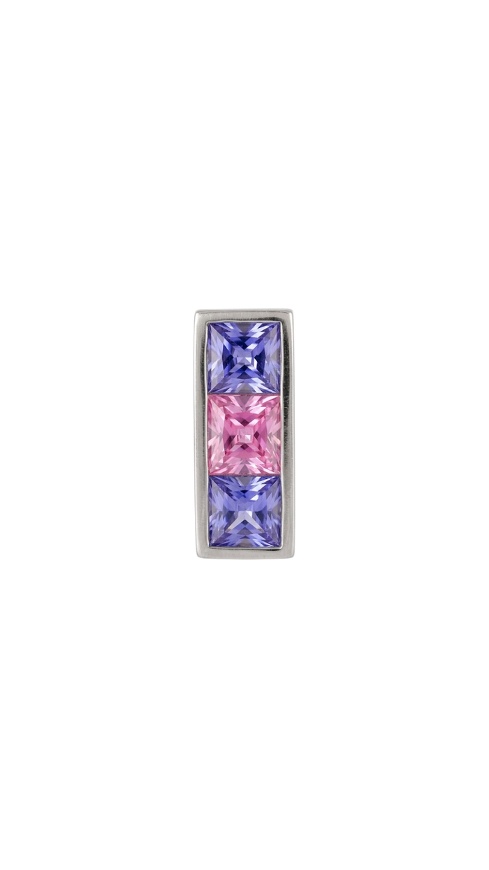 Pastel Trio Stone 925 Silver Pendant