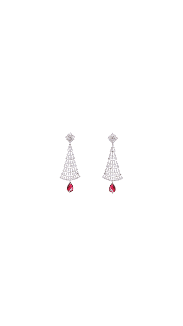 Red AD Statement Earrings