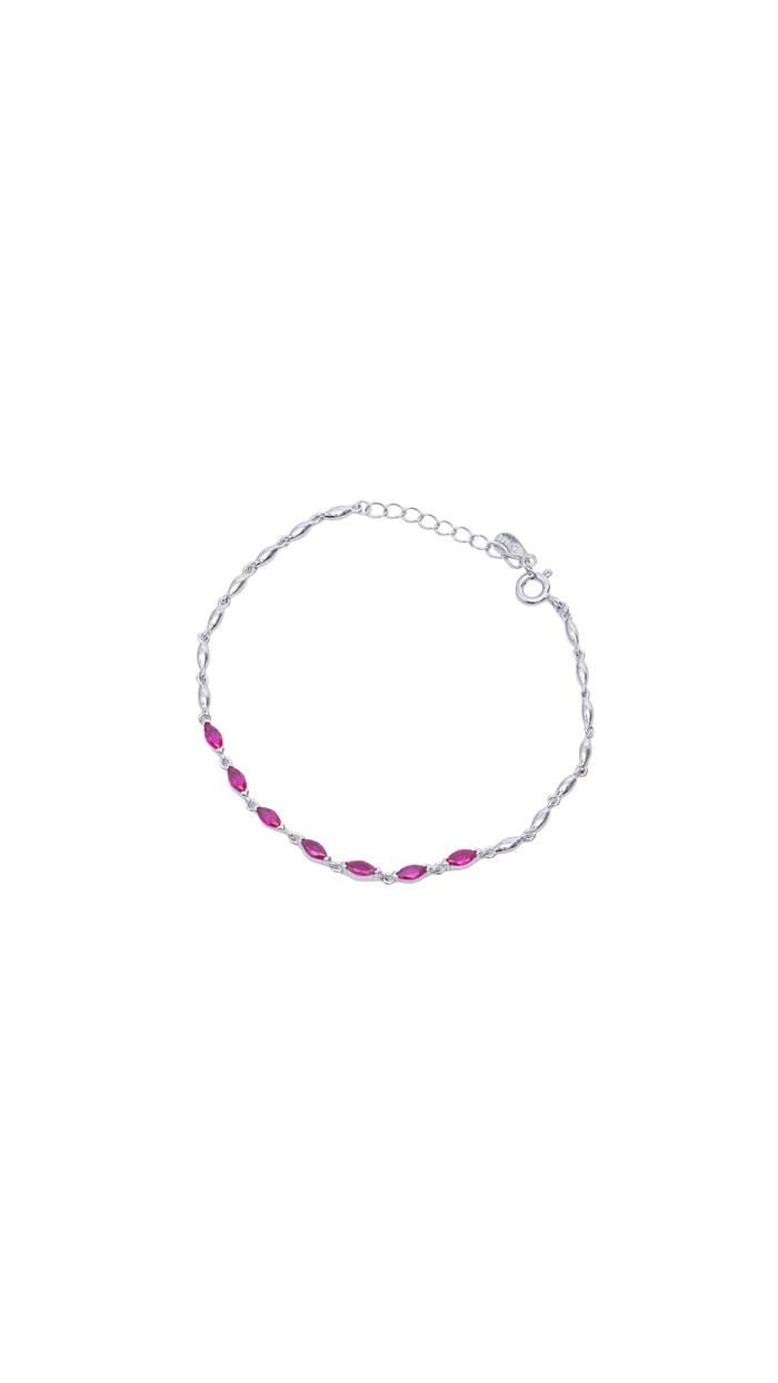 Ruby Silver Bracelet