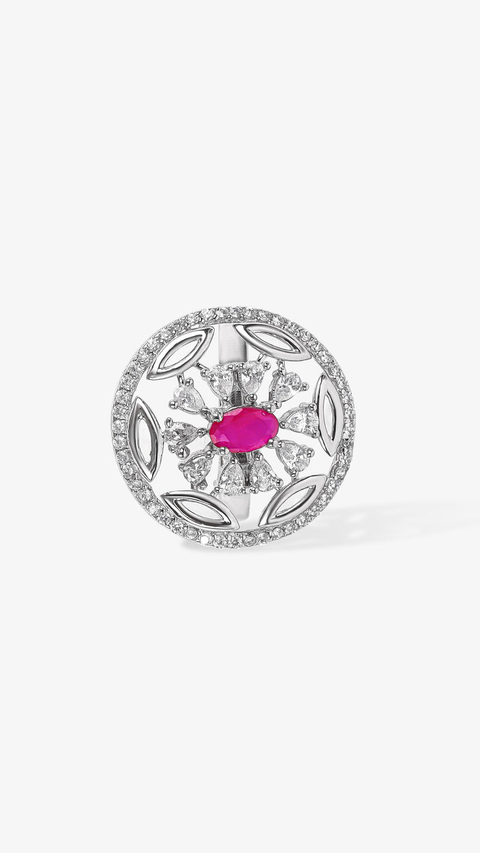 Ruby Glow 925 Silver Ring