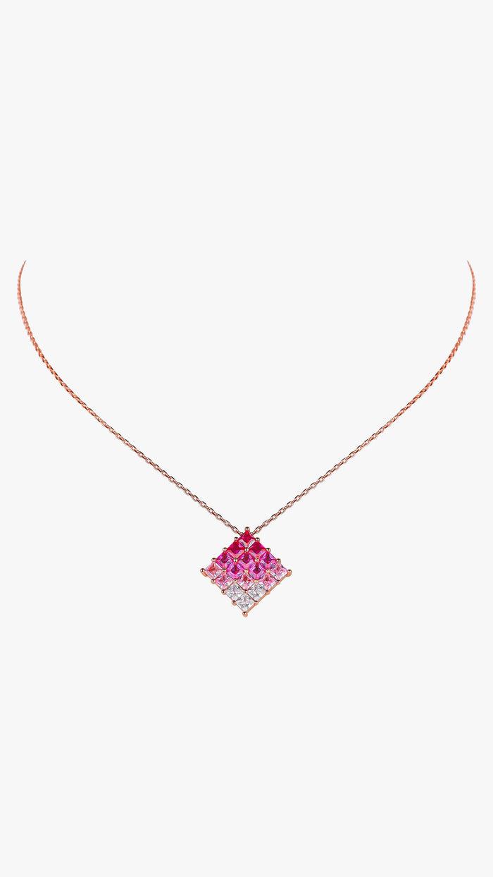 **Premium 925 sterling silver pendant necklace with chain, featuring sparkling semi-precious stones for elegant daily wear.**