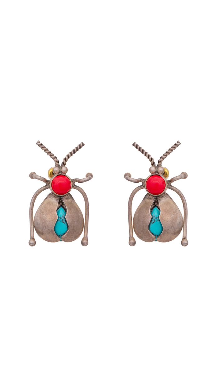 Turquoise Beetle Earrings