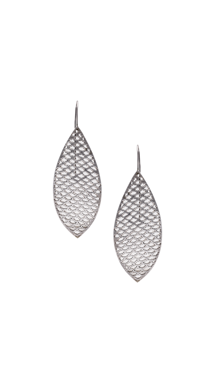 Filigree Leaf Drop Earrings