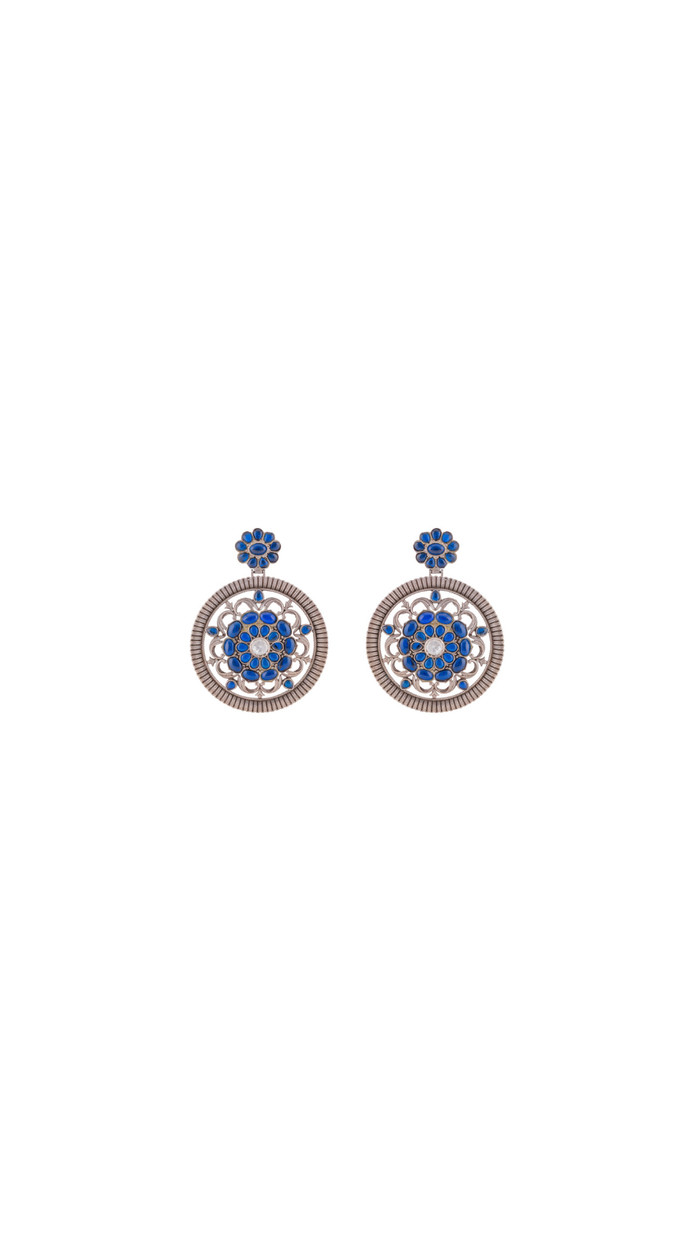 Royal Blue Mandala Earrings