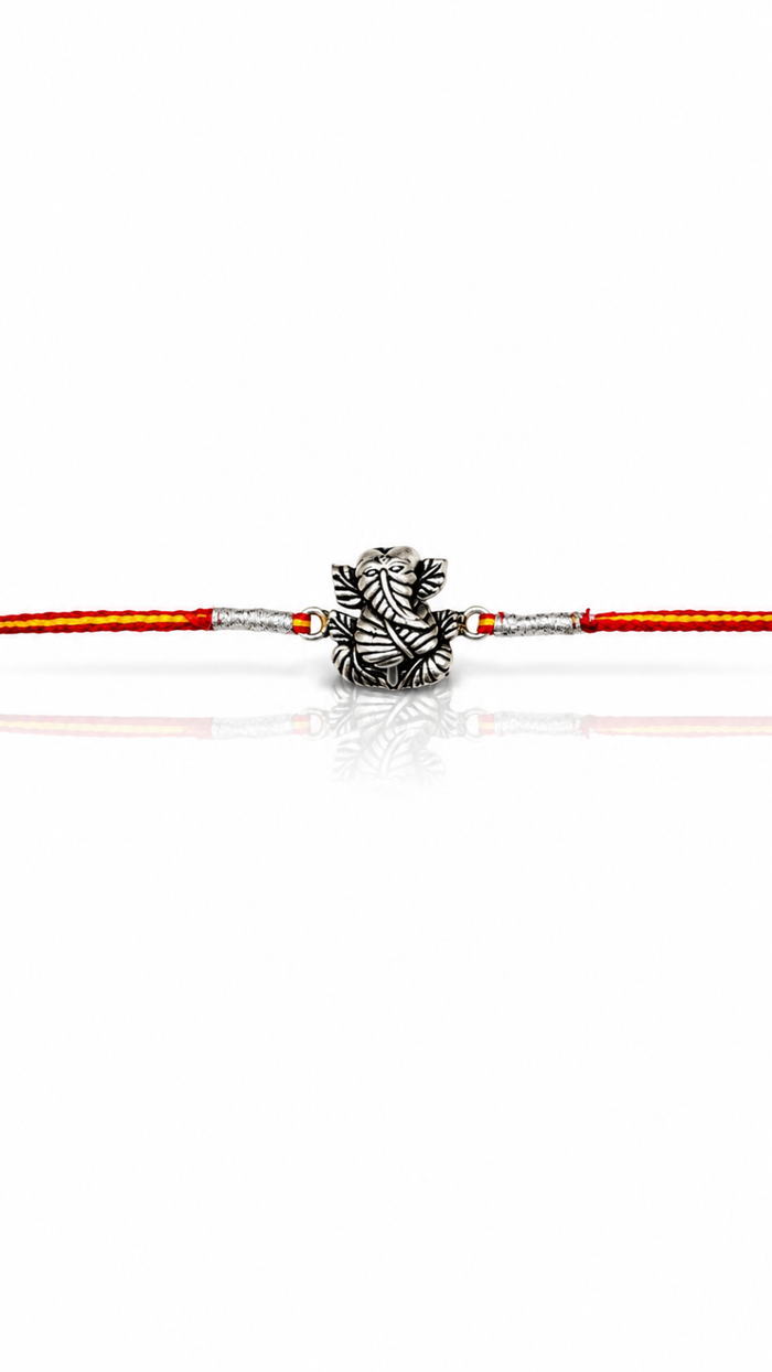 925 Sterling Silver Ganesha Rakhi
