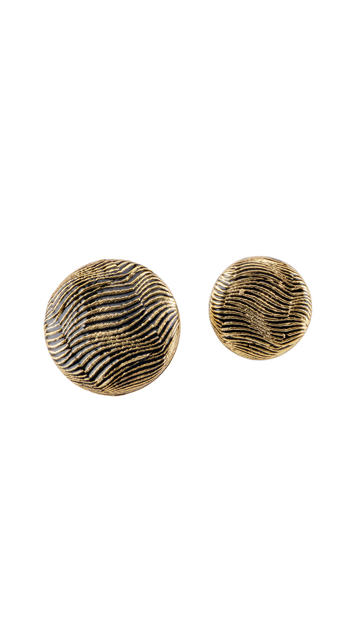 Textured Gold-Tone Round Kurta Buttons