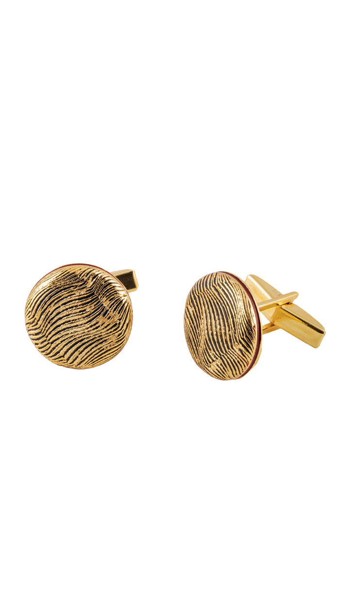 Fingerprint Silver Cufflinks