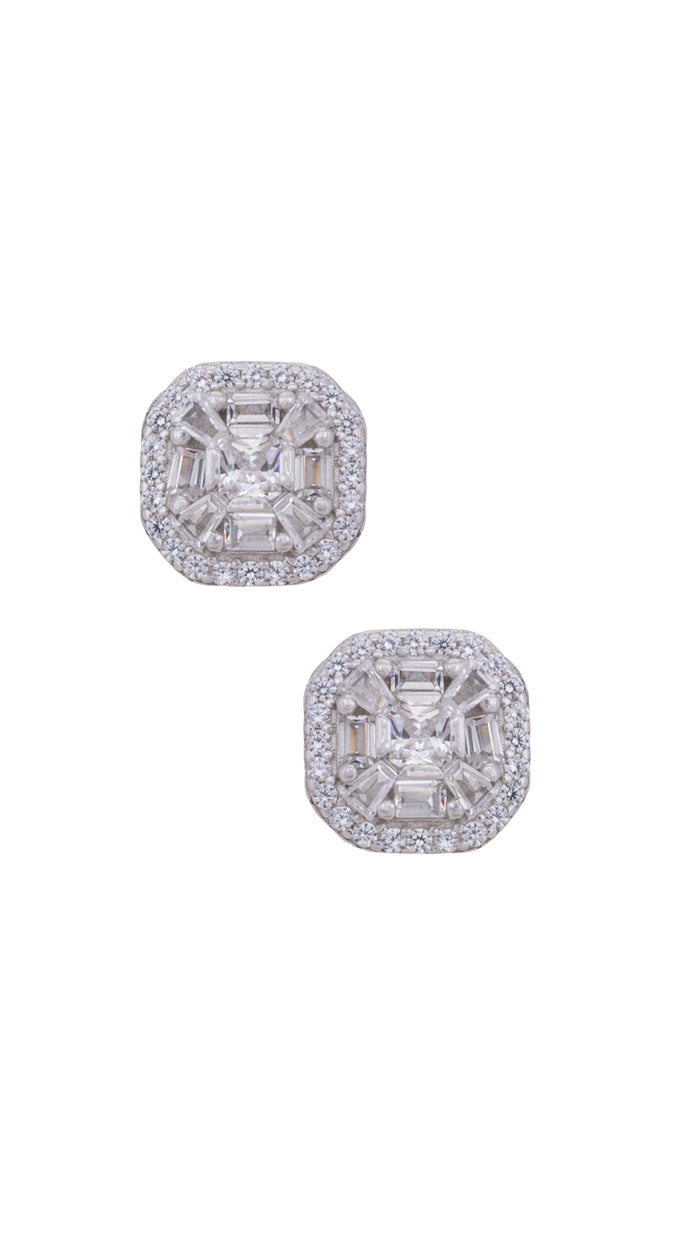 Square AD Stud Earrings