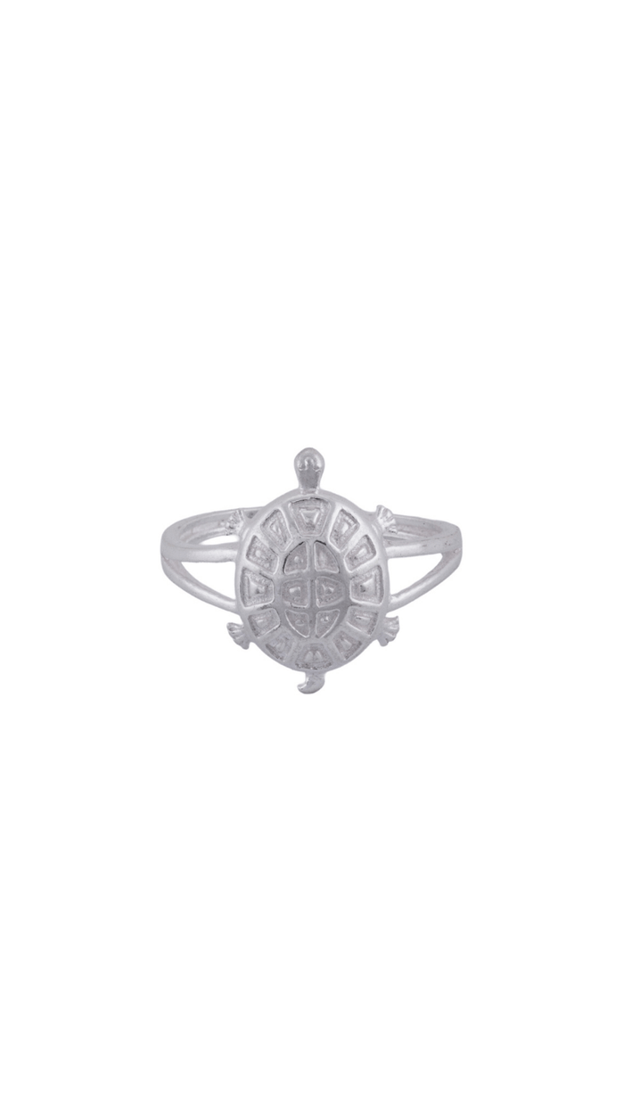 Sacred Tortoise Silver Band