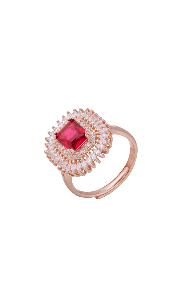 Silver Ring Rose Gold Finish