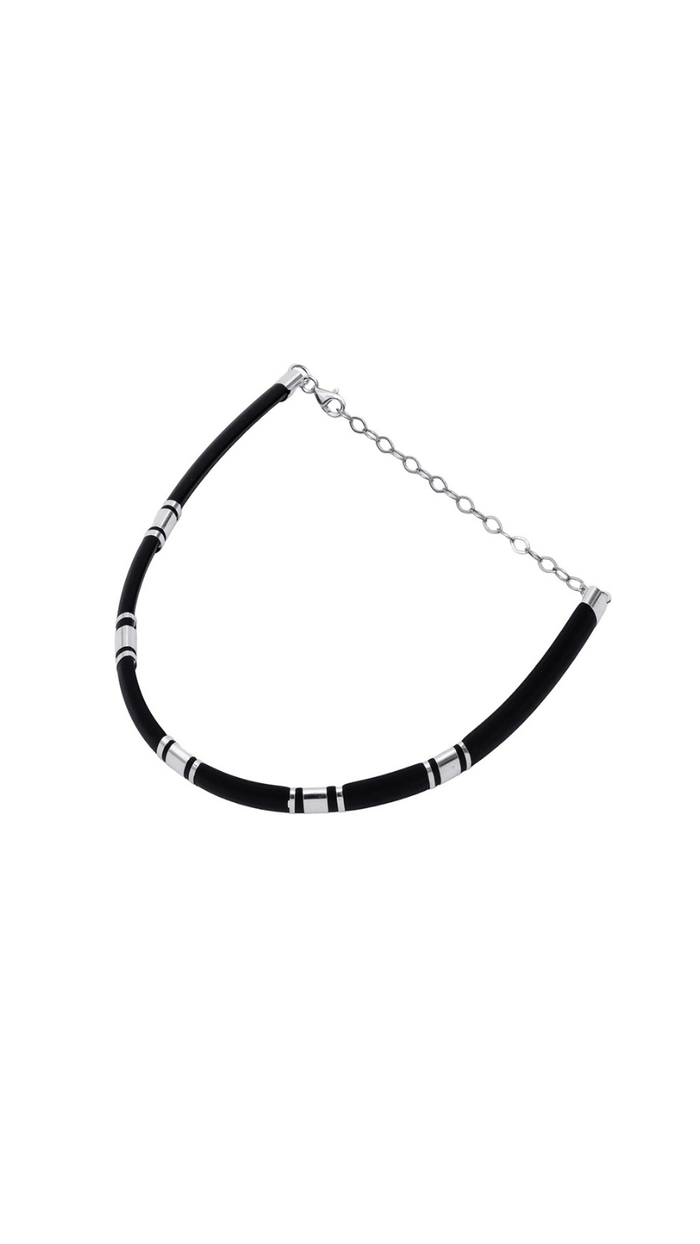Silver Beads in Silicone Kids Bracelet