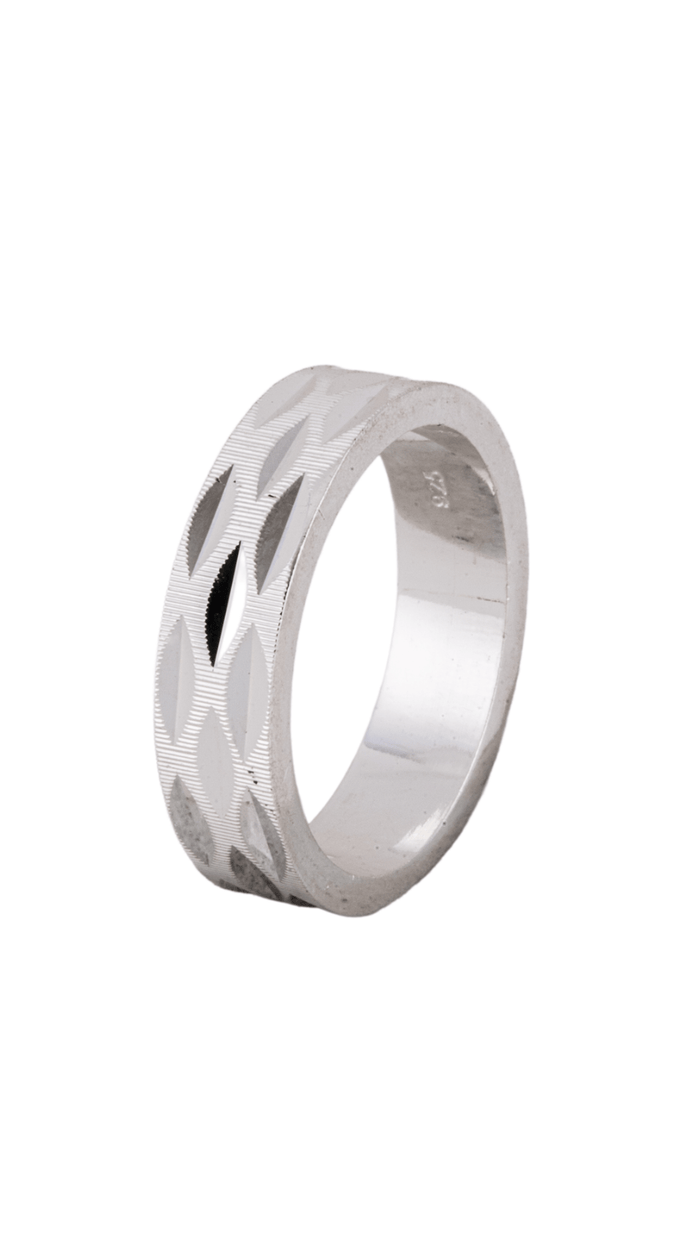Textured 925 Sterling Silver Band Ring