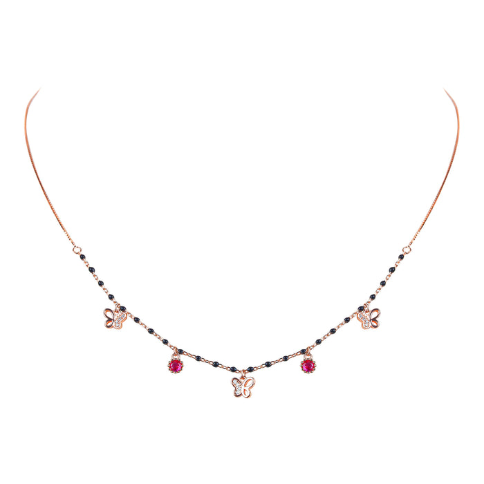 Stylish Silver & Rose Gold Mangalsutra for Women