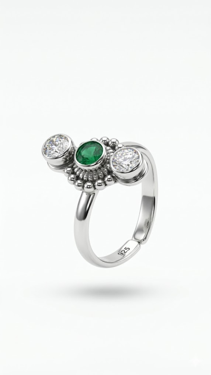 Stone Cluster Toe Ring