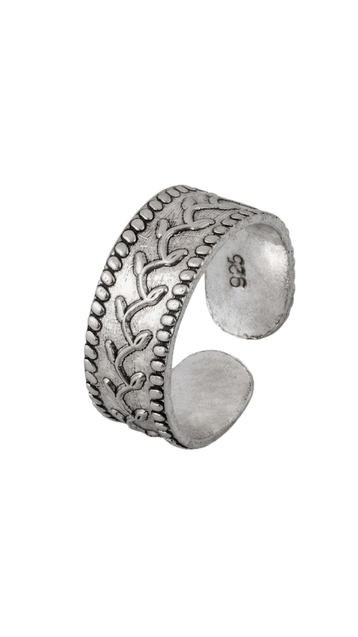 Floral Vine Band Toe Ring