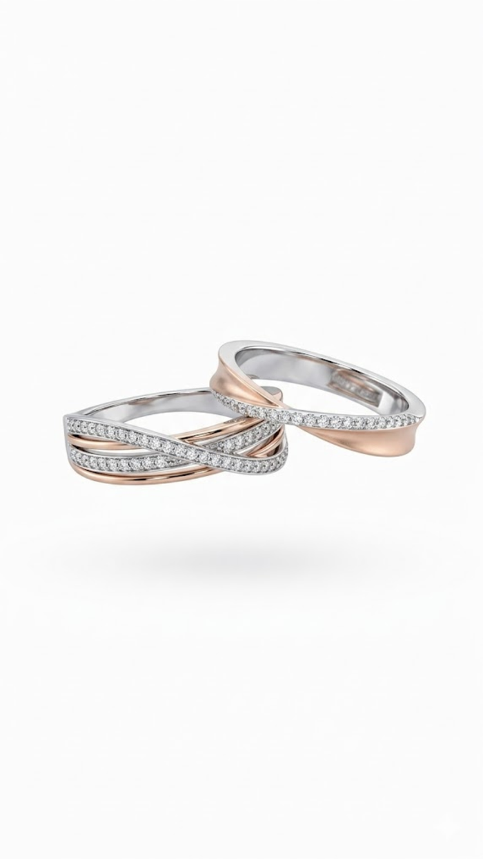 Stronger Together 925 Silver Couple Ring