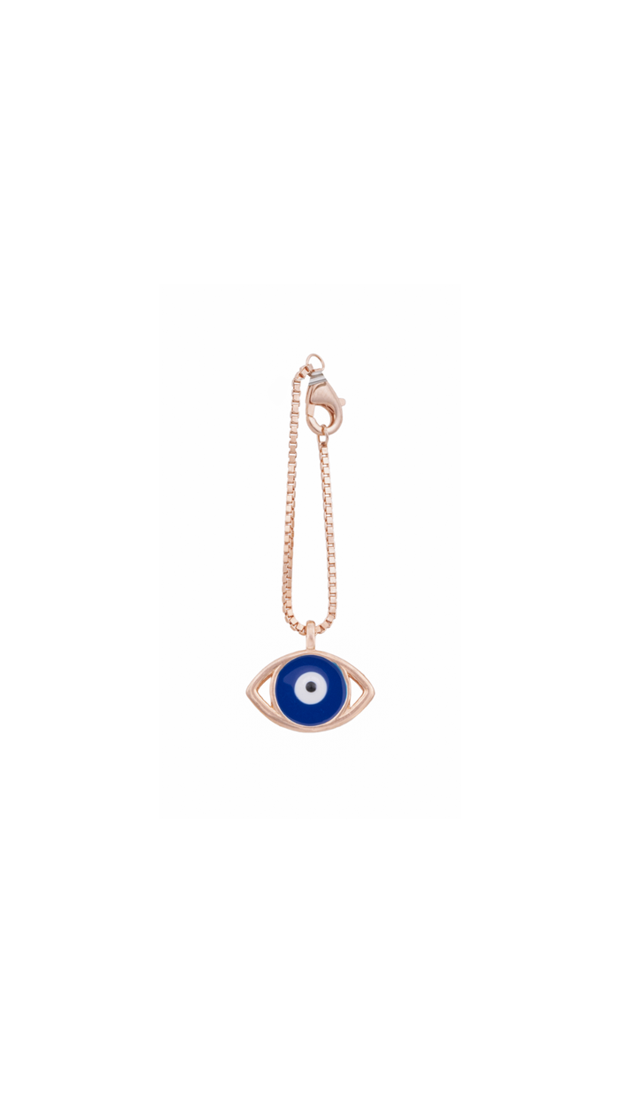 Rose Gold Silver Evil Eye Watch Charm