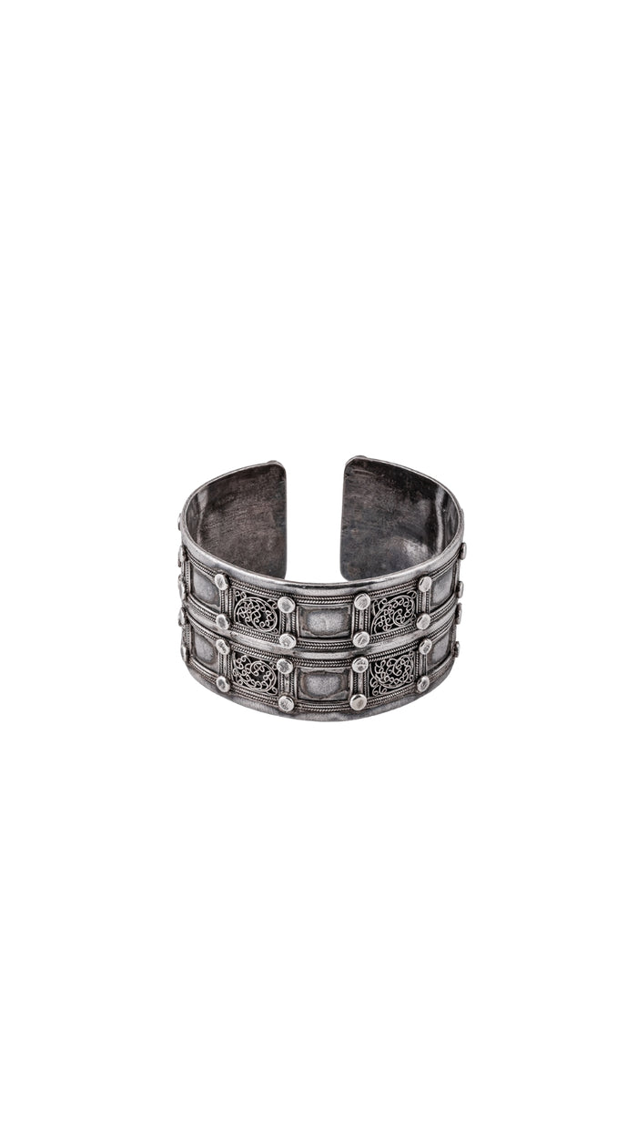 Tribal Fusion 925 Silver Bangle