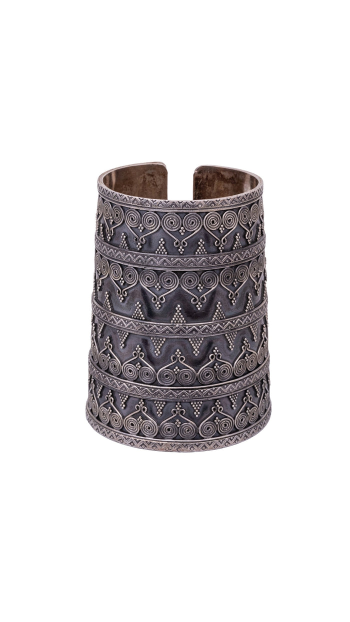 Tribal Cuff 925 Sterling Silver Bangle