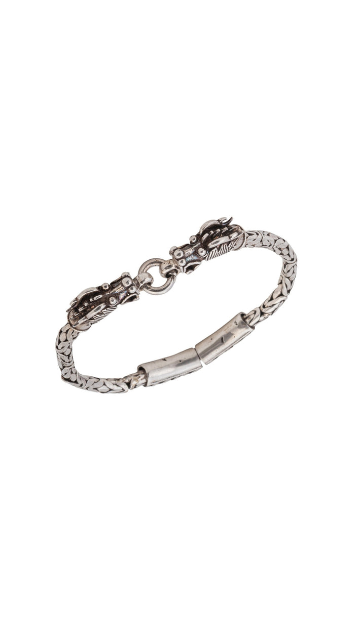 Dragon Motif 925 Solid Silver Bangle