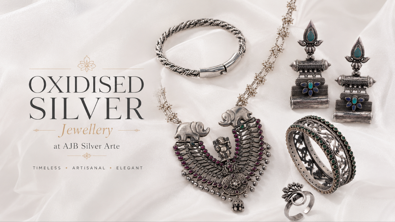 Oxidised Silver Jewellery at AJB Silver Arte
