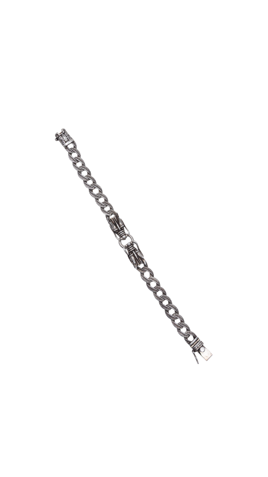 Eagle Head Silver Curb Chain Bracelet for Men