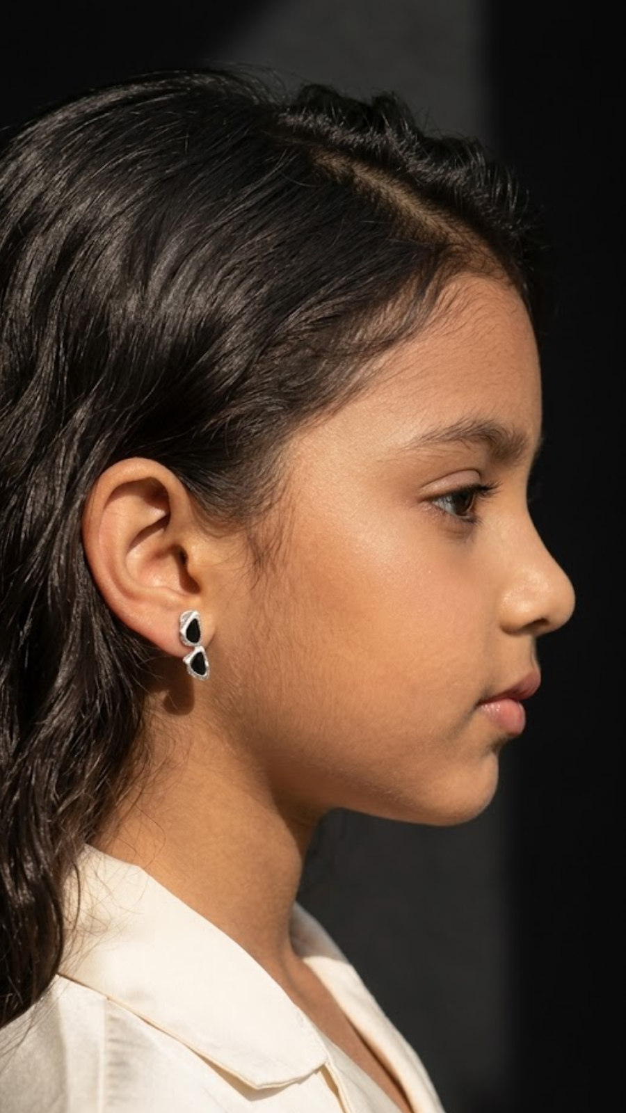 AJB Silver Arte Silver Sunglasses Studs for Girls