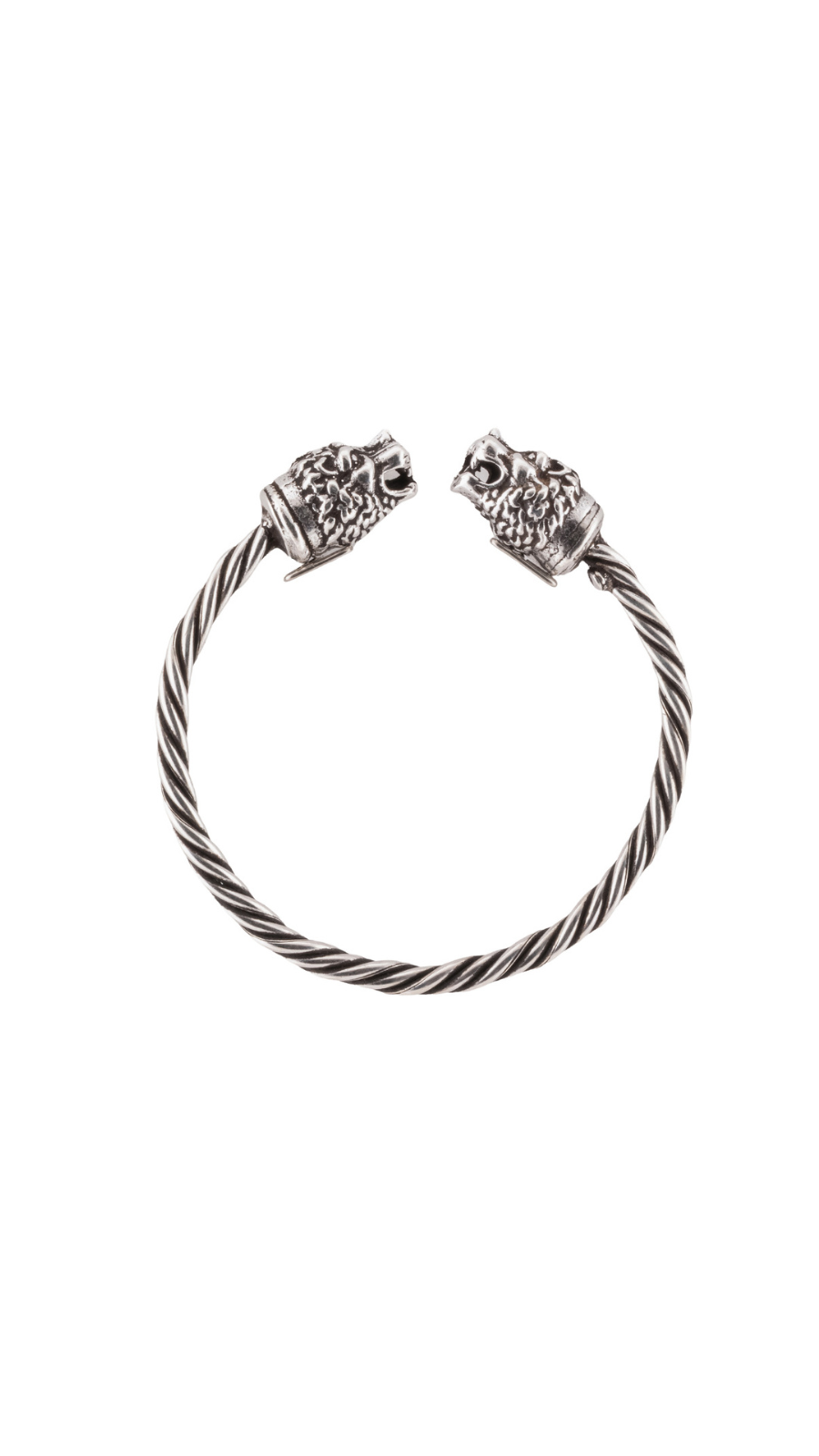 Dual Lion Head Torque Bangle