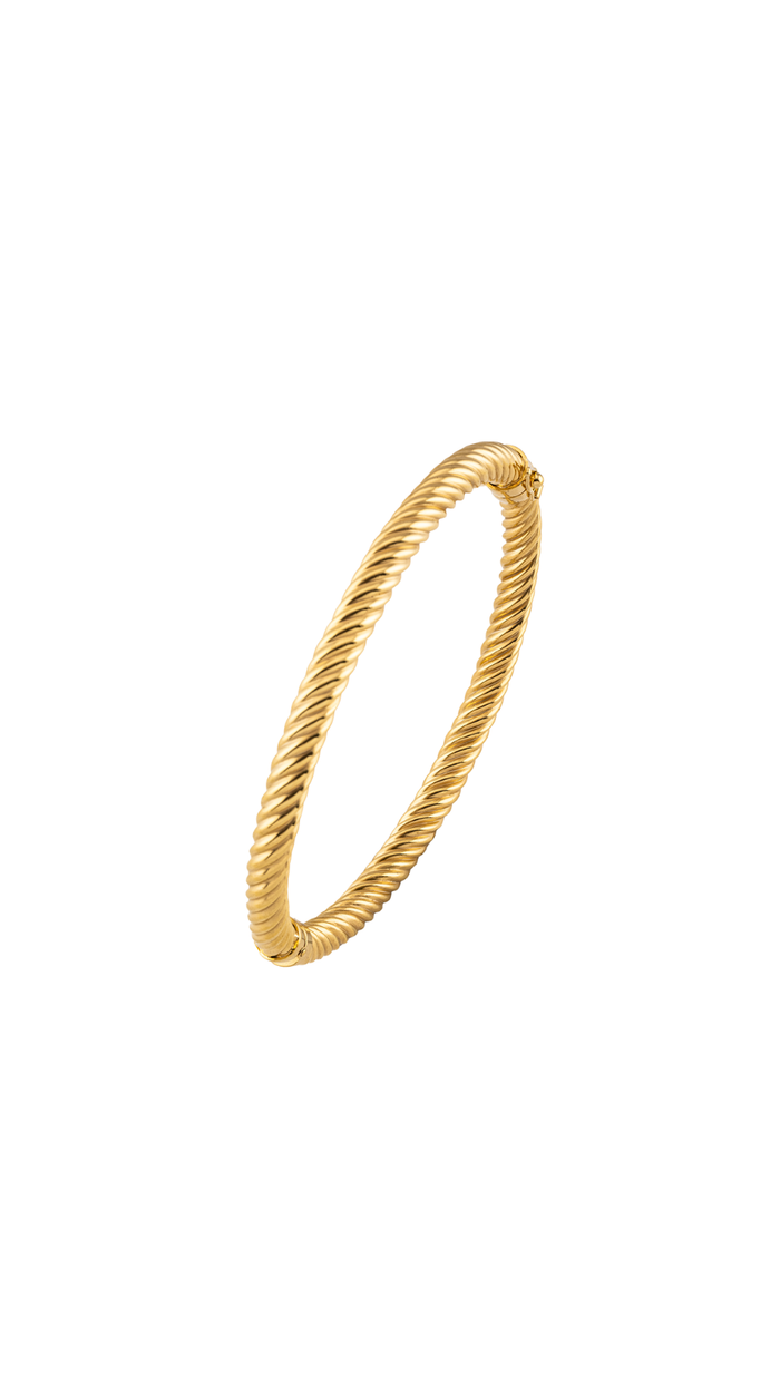 Classic Gold-Plated Twisted Bangle