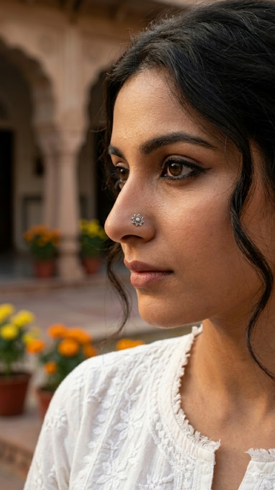 Oxidised Star Nose Pin
