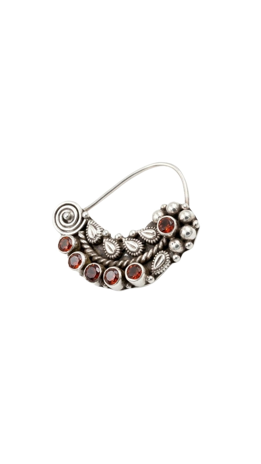 Oxidised 925 Silver Maharashtrian Nath