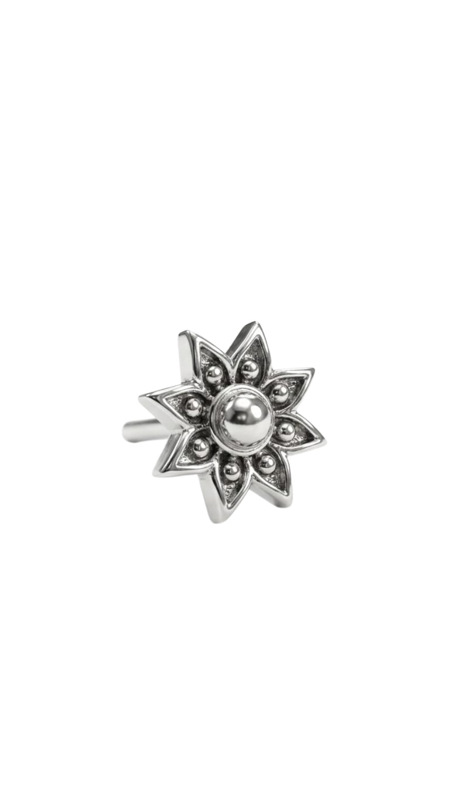 Oxidised Star Nose Pin