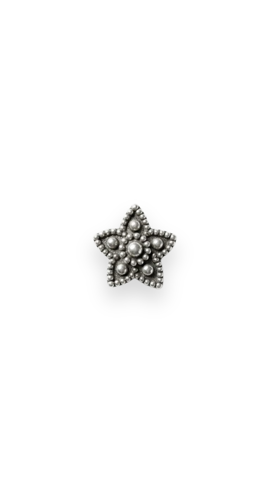 925 Silver Oxidised Star Nose Pin