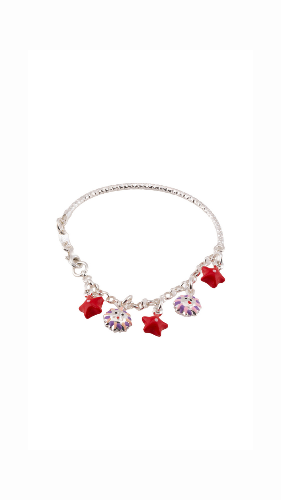 AJB Silver Arte Fun Colorful Charm Bracelet