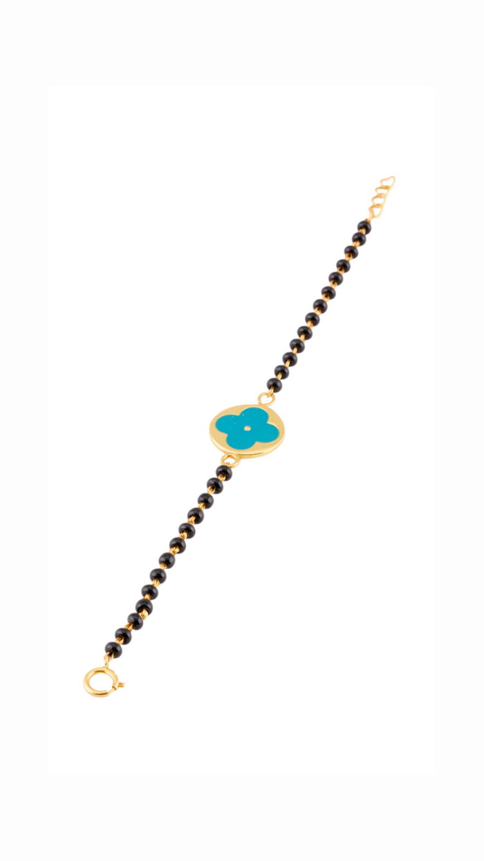 Gold Floral Bead Bracelet