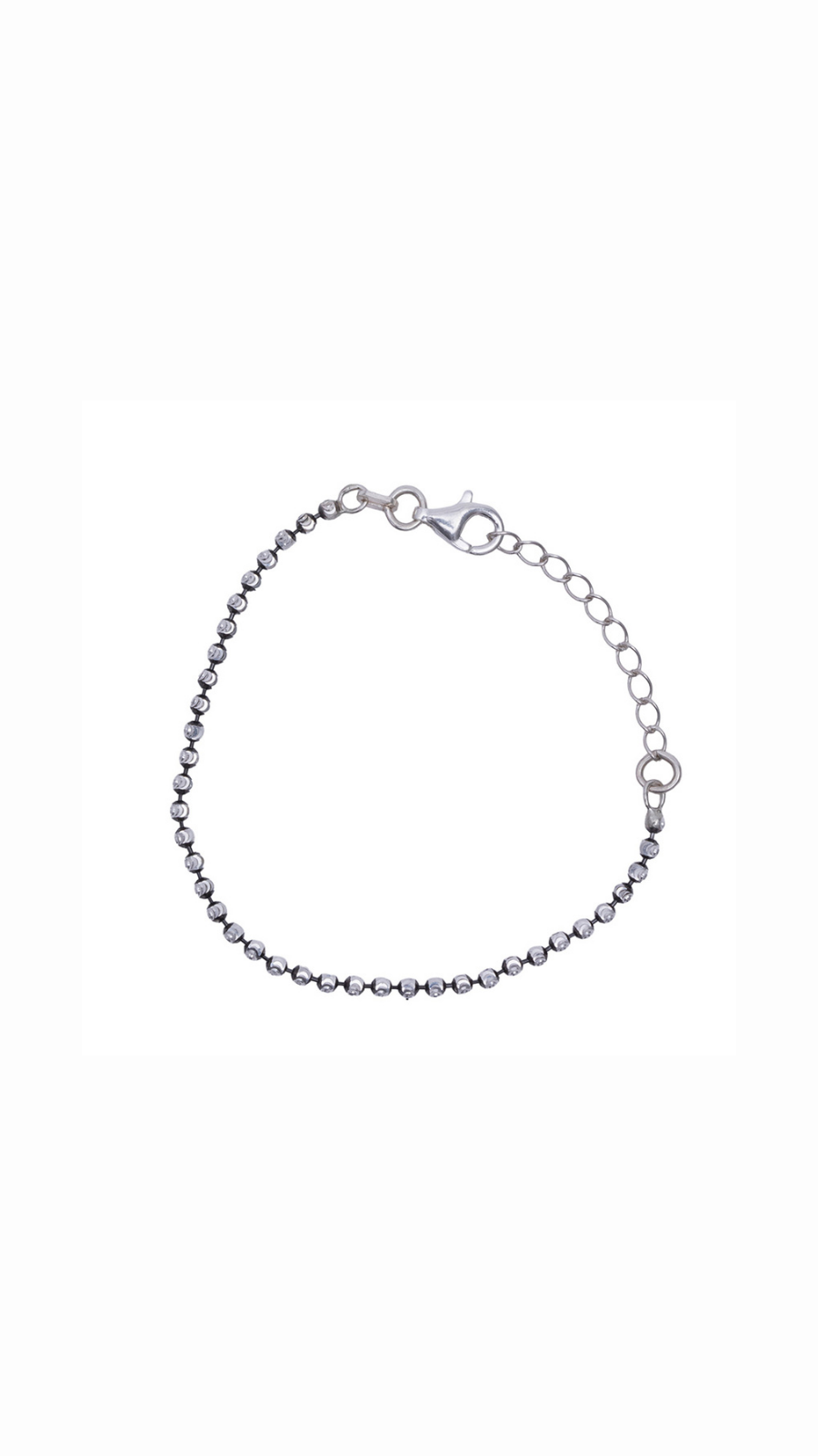 AJB Silver Arte Minimal Silver Bead Bracelet