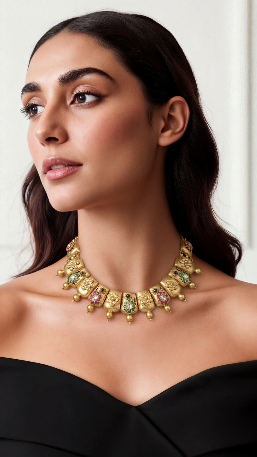 Gold Finish 925 Silver Necklace