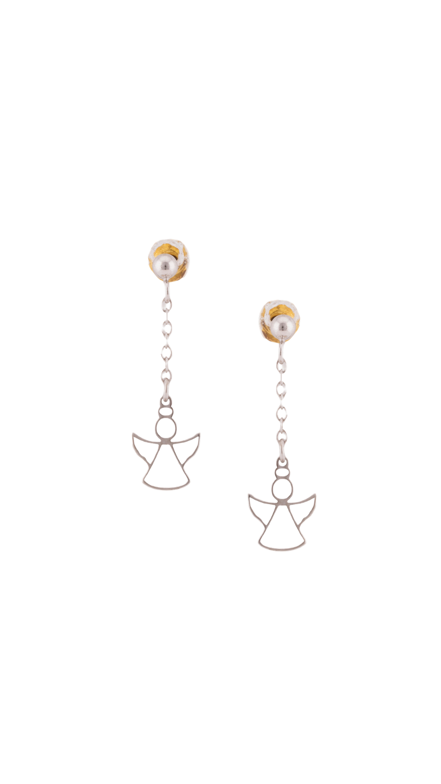 AJB Silver Arte Angle Drop 925 Silver Earrings