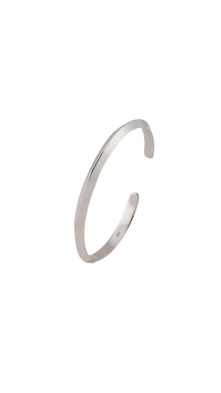 AJB Silver Arte Minimalist Silver Open Cuff