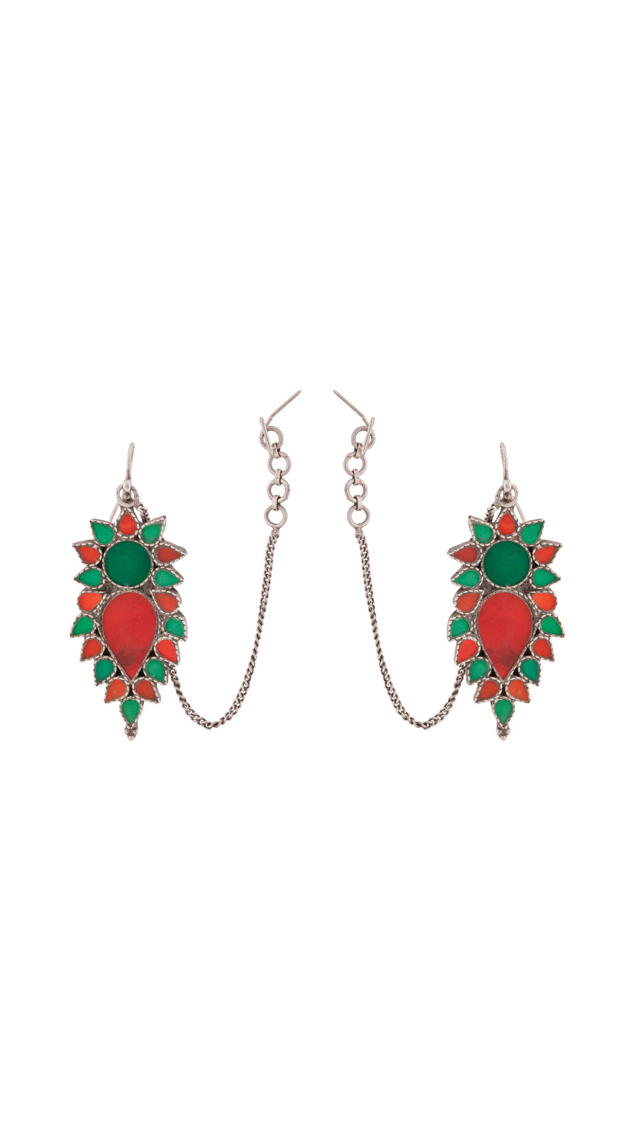 Vibrant Tribal Enamel Ear Cuffs