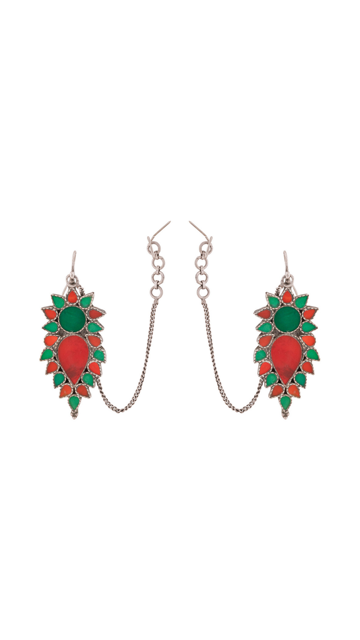 Vibrant Tribal Enamel Ear Cuffs