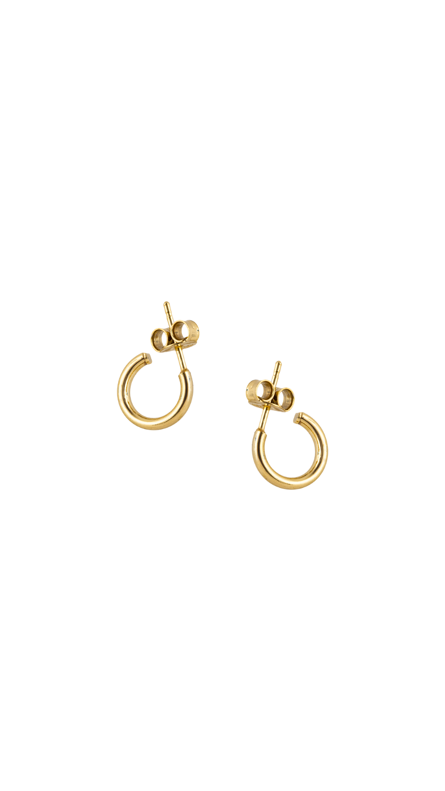 AJB Silver Arte Dainty Gold Polish Silver Hoops