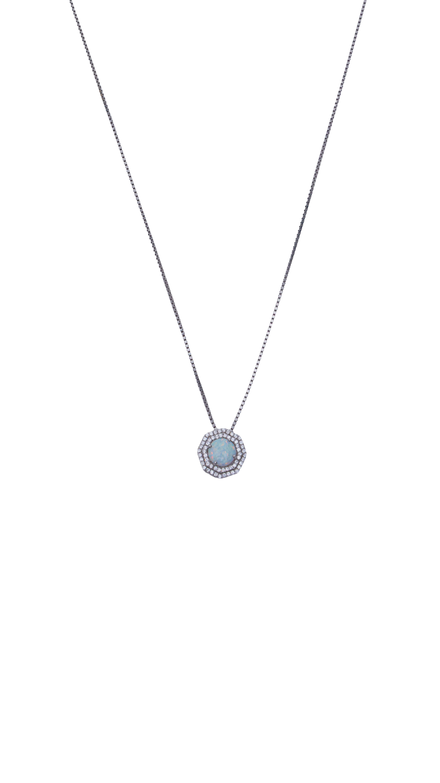 AJB Silver Arte: Octagon Bloom 925 Silver Pendant