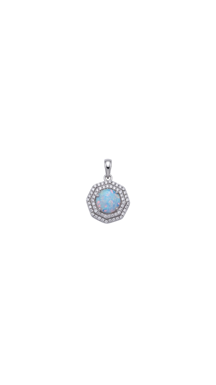 Octagon Bloom 925 Silver Pendant