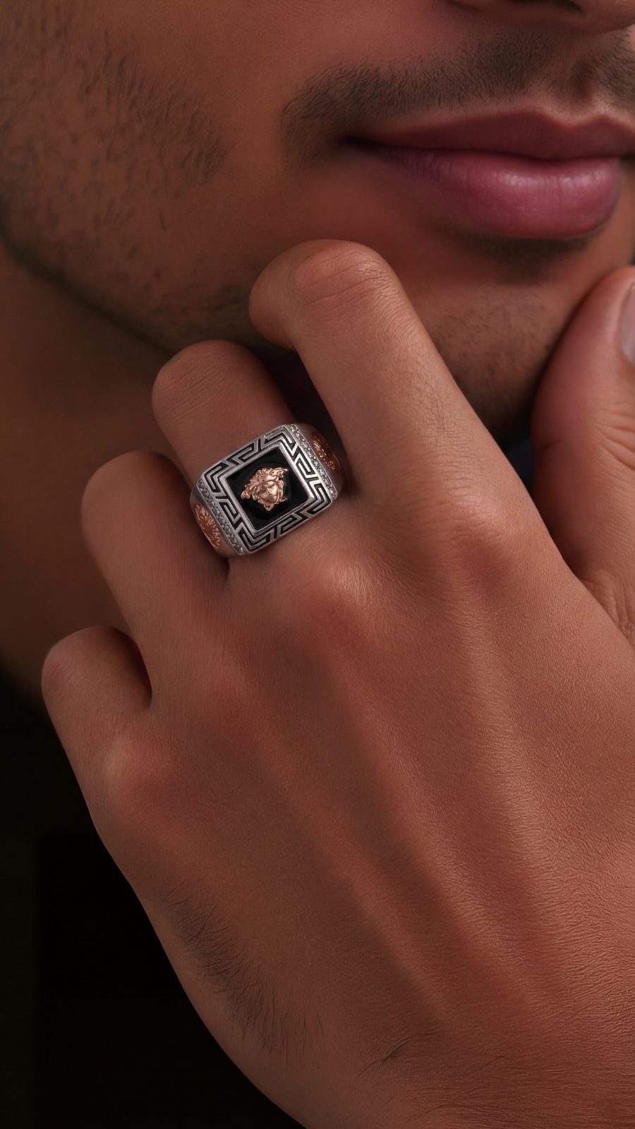 Elite Medusa Greek Silver Ring