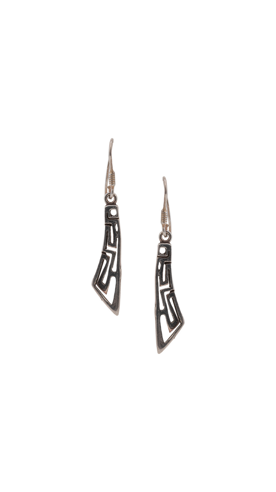 AJB Silver Arte Geometric Drop Earrings