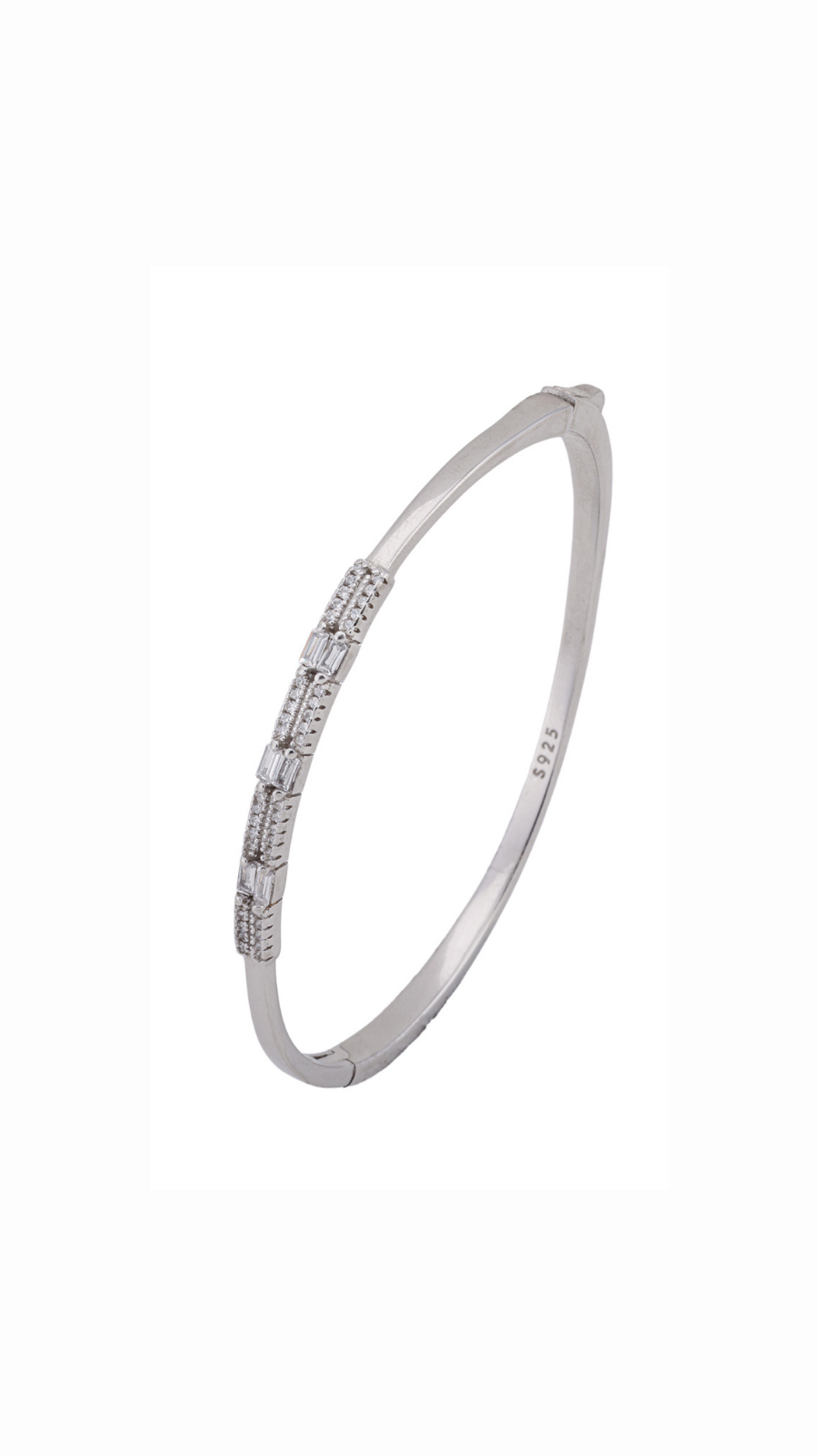 AJB Silver Arte: Ornate Rhodium Plated Bracelet